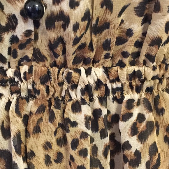 Ad:Hoc Brand Leopard Print Babydoll Mini Dress - Picture 6 of 8